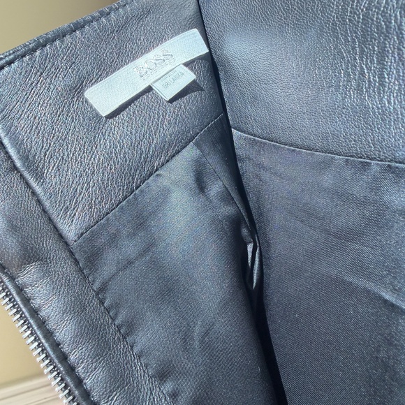 Hugo Boss Selrita Lamb Leather Pencil Skirt – Size 0 - Picture 2 of 4